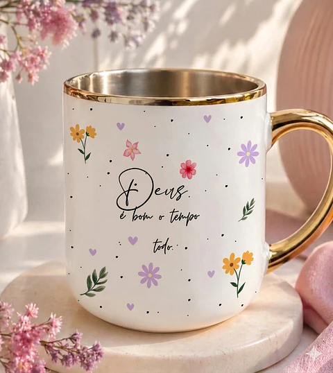 Sublimação Caneca - Deus é bom