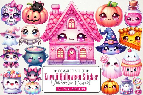 Kit Digital Kawaii Blush Halloween 1