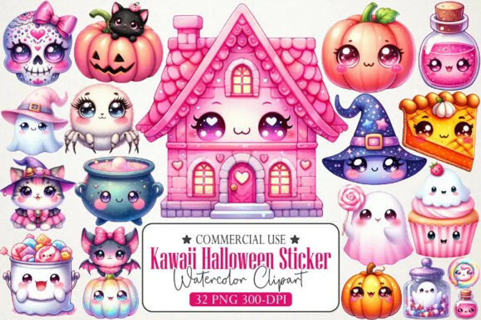 Kit Digital Kawaii Blush Halloween 1 1