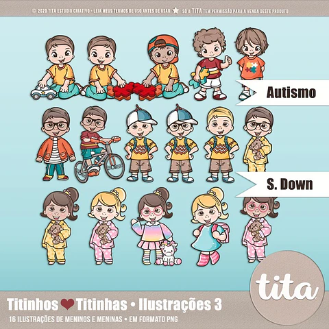Kit Digital Bonequinhos Titinhos Bonequinhas Titinhas 36
