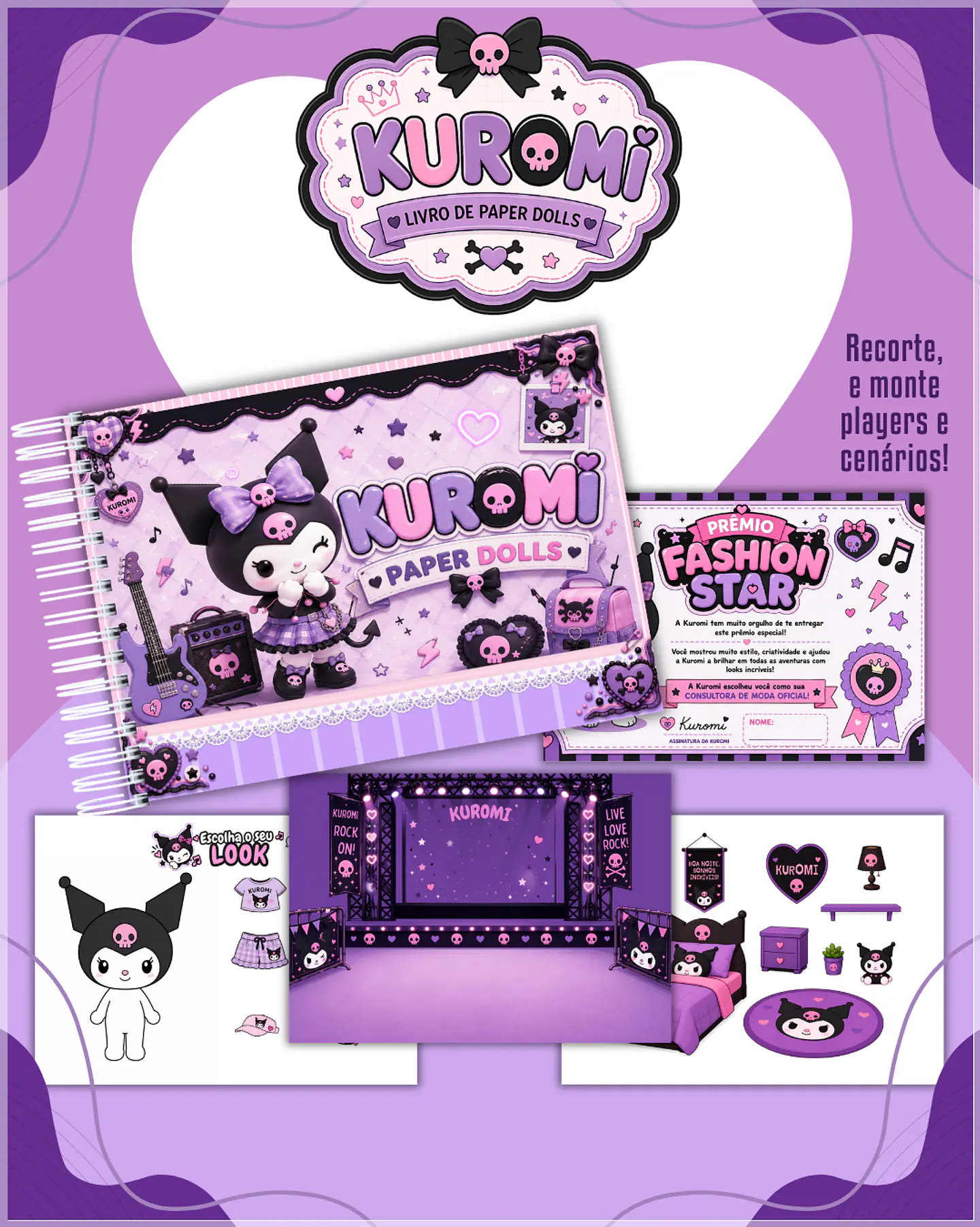 Encadernação - Paper Dolls Kuromi 1