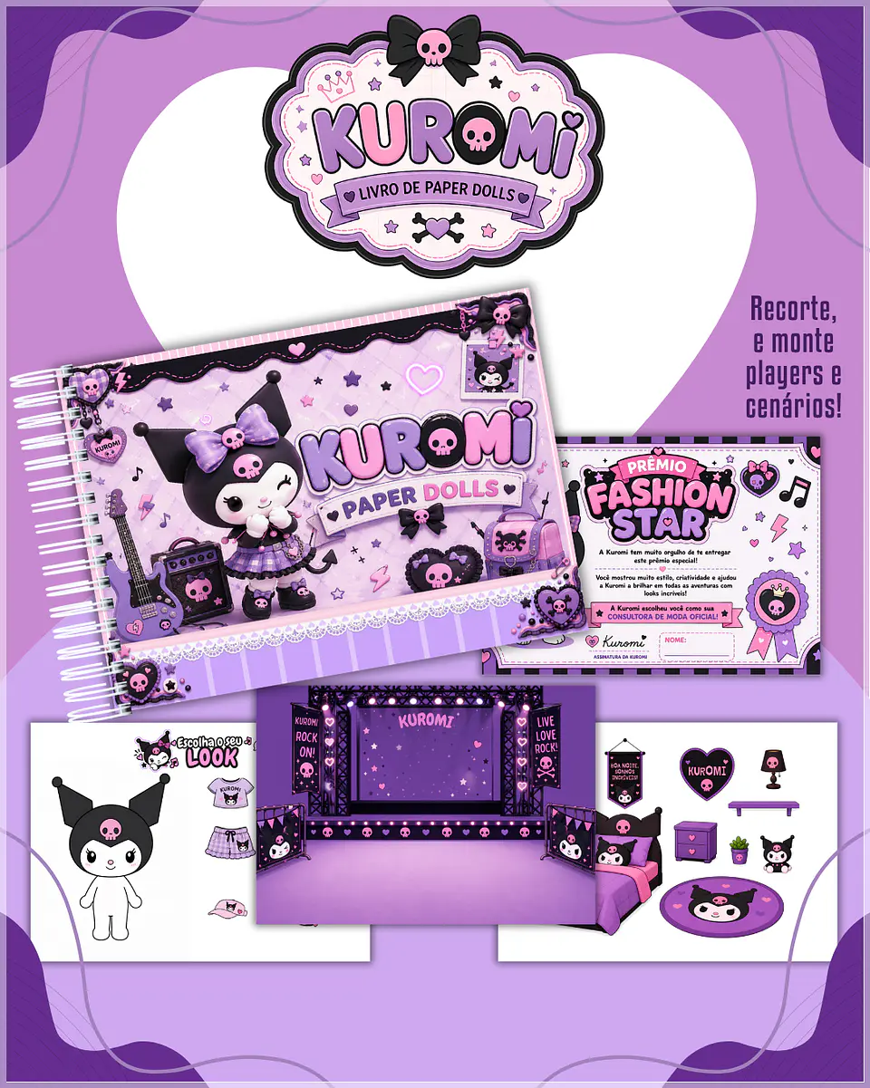 Encadernação - Paper Dolls Kuromi 1