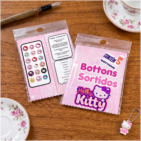 Arquivo de Corte - Bottons Hello Kitty