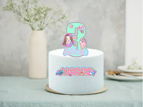 Arquivo de Corte Topo de Bolo Sereia 47