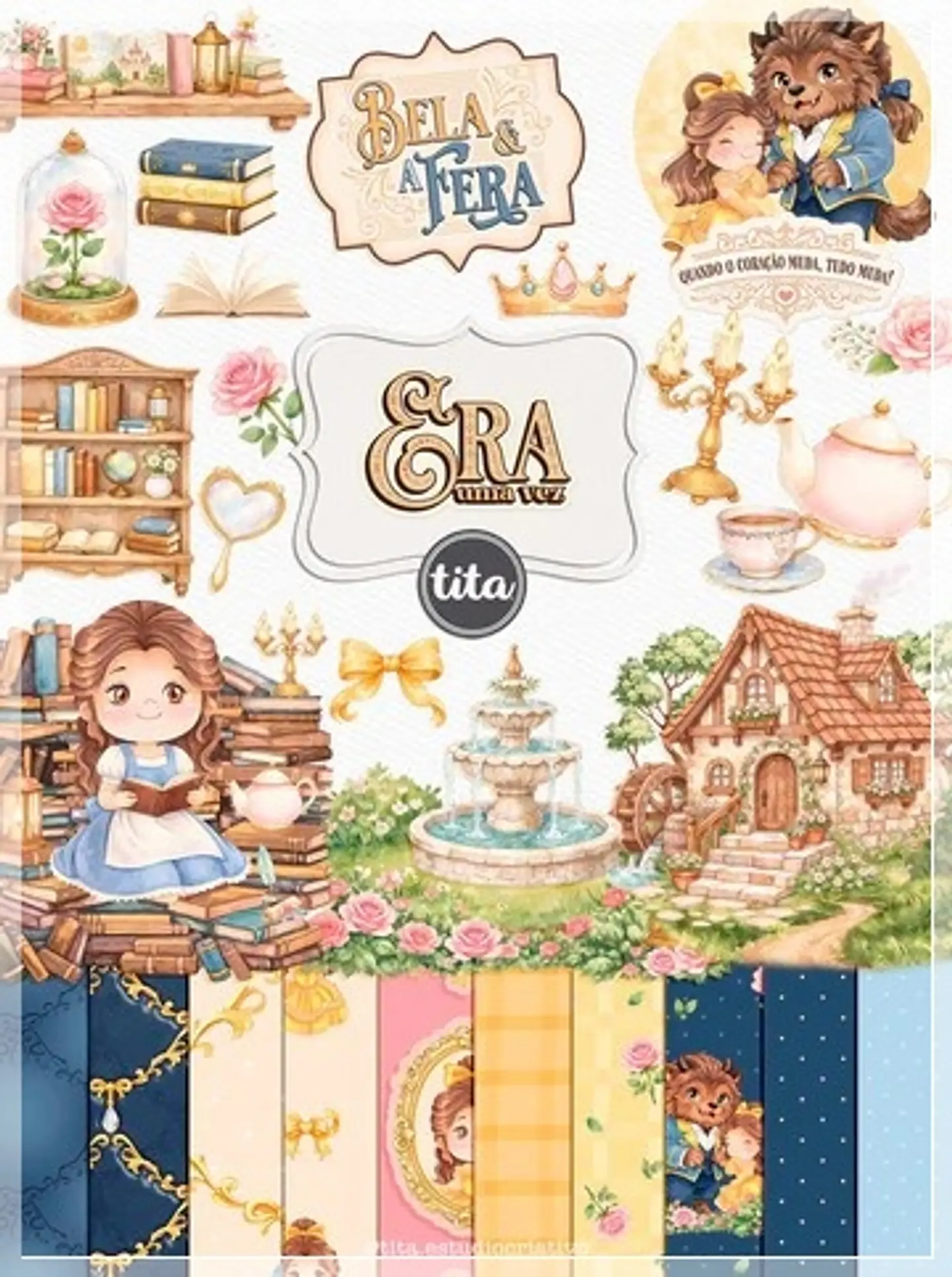 Kit Digital A Bela e a Fera Era Uma Vez Vol 1 1
