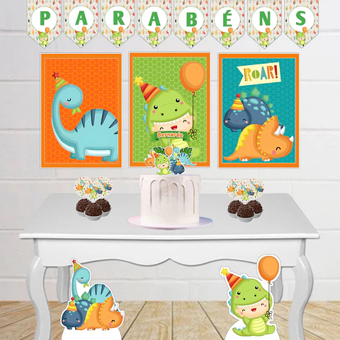Arquivo de Corte Kit Festa Só um Bolinho Dinossauro Dino Baby 1