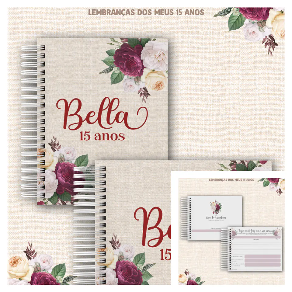 Encadernação - Livro de Assinaturas 15 Anos 1