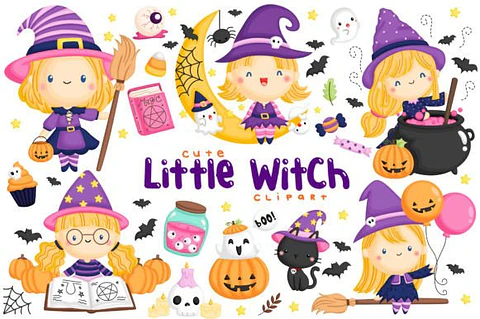 Kit Digital Cute Little Witch 2