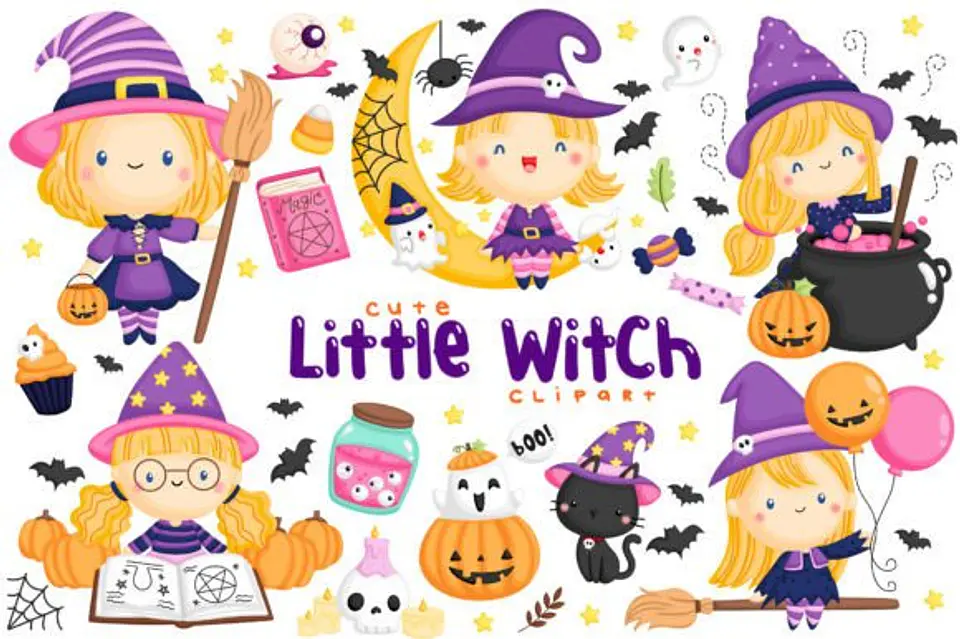 Kit Digital Cute Little Witch 2 1