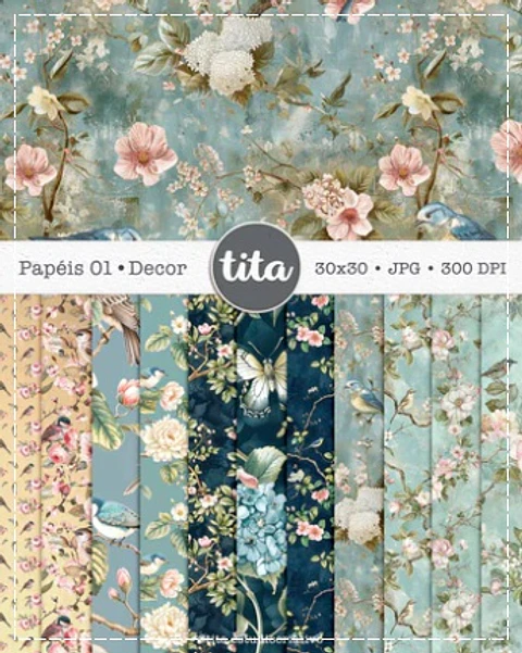 Kit Digital Floral Flowerland 120