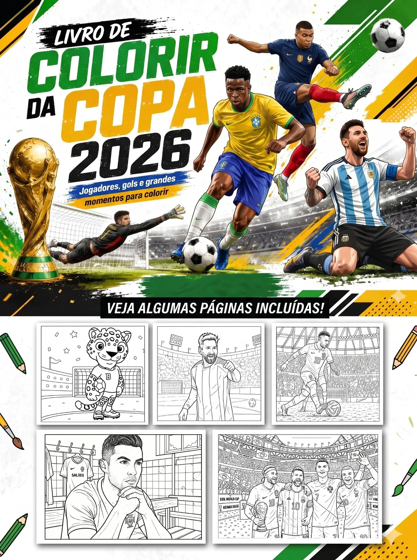 Encadernação - Livro de Colorir da Copa 2026 1