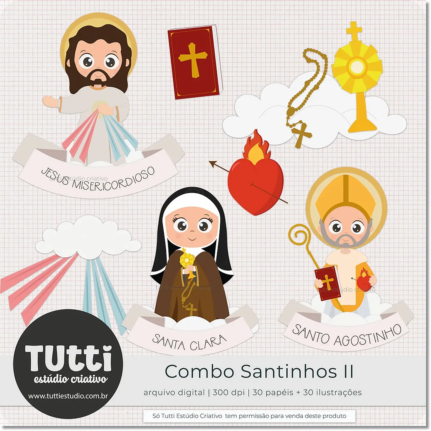Kit Digital Combo Santinhos Ii 6 1