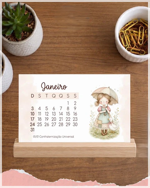 Encadernação - Calendário de Mesa 27 A6