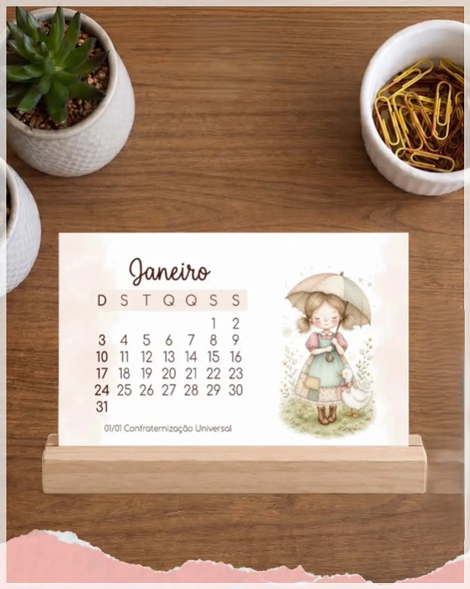 Encadernação - Calendário de Mesa 27 A6 1
