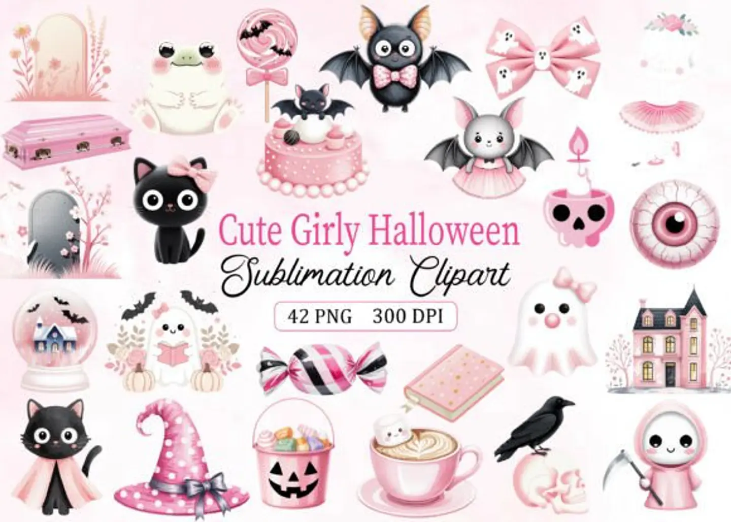 Kit Digital Hlloween Feminino Cute 6 1