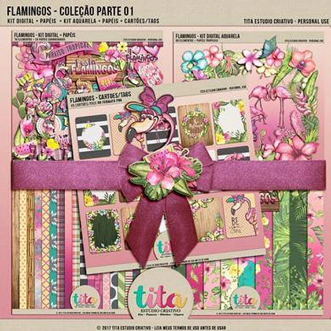 Kit Digital Flamingos 114
