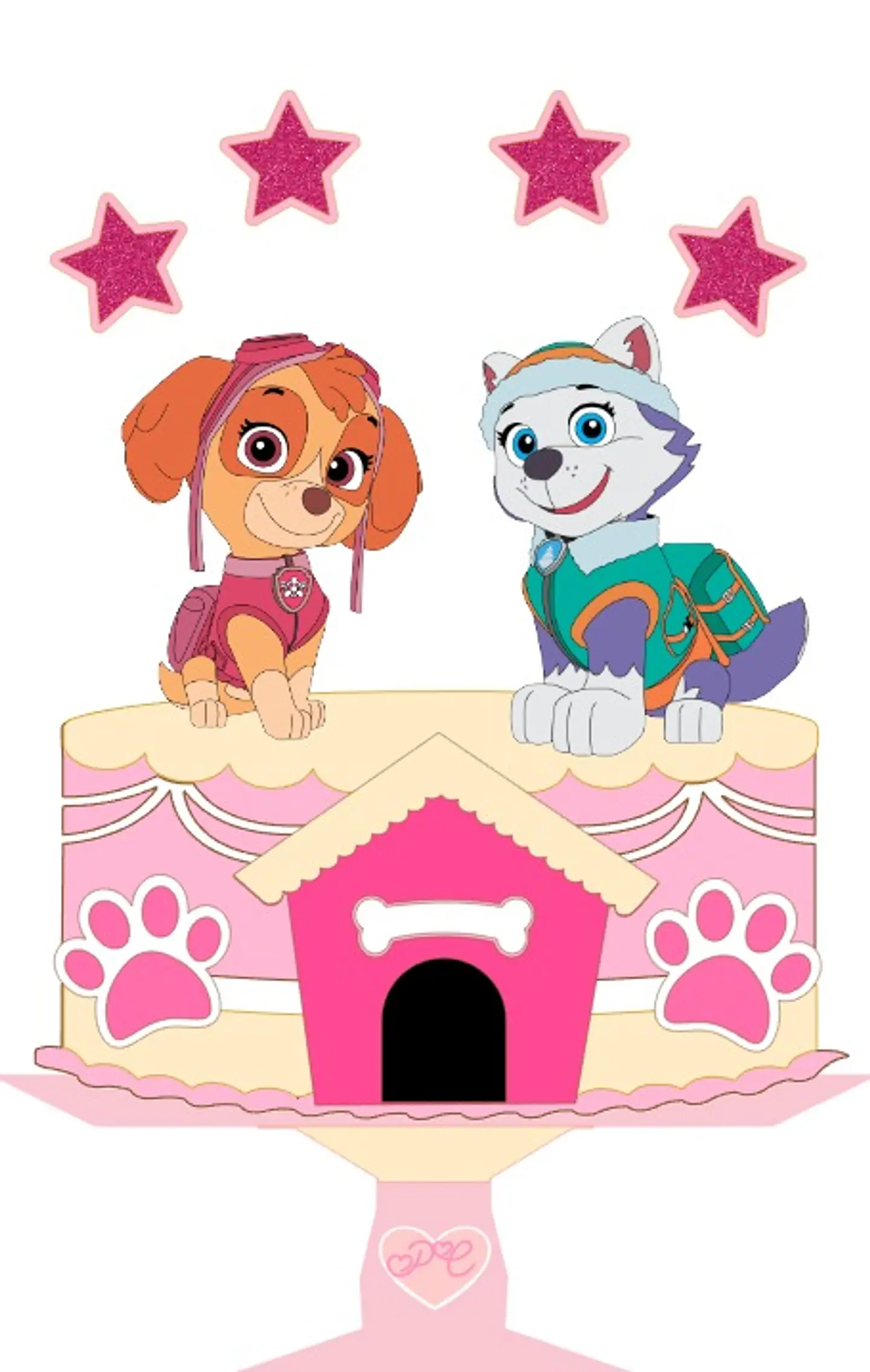 Arquivo de Corte Topo de Bolo Skye e Everest Patrulha Canina Menina 14 1