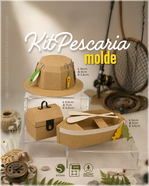 Arquivo de Corte Kit Festa Pesca Pescaria Pescador 1