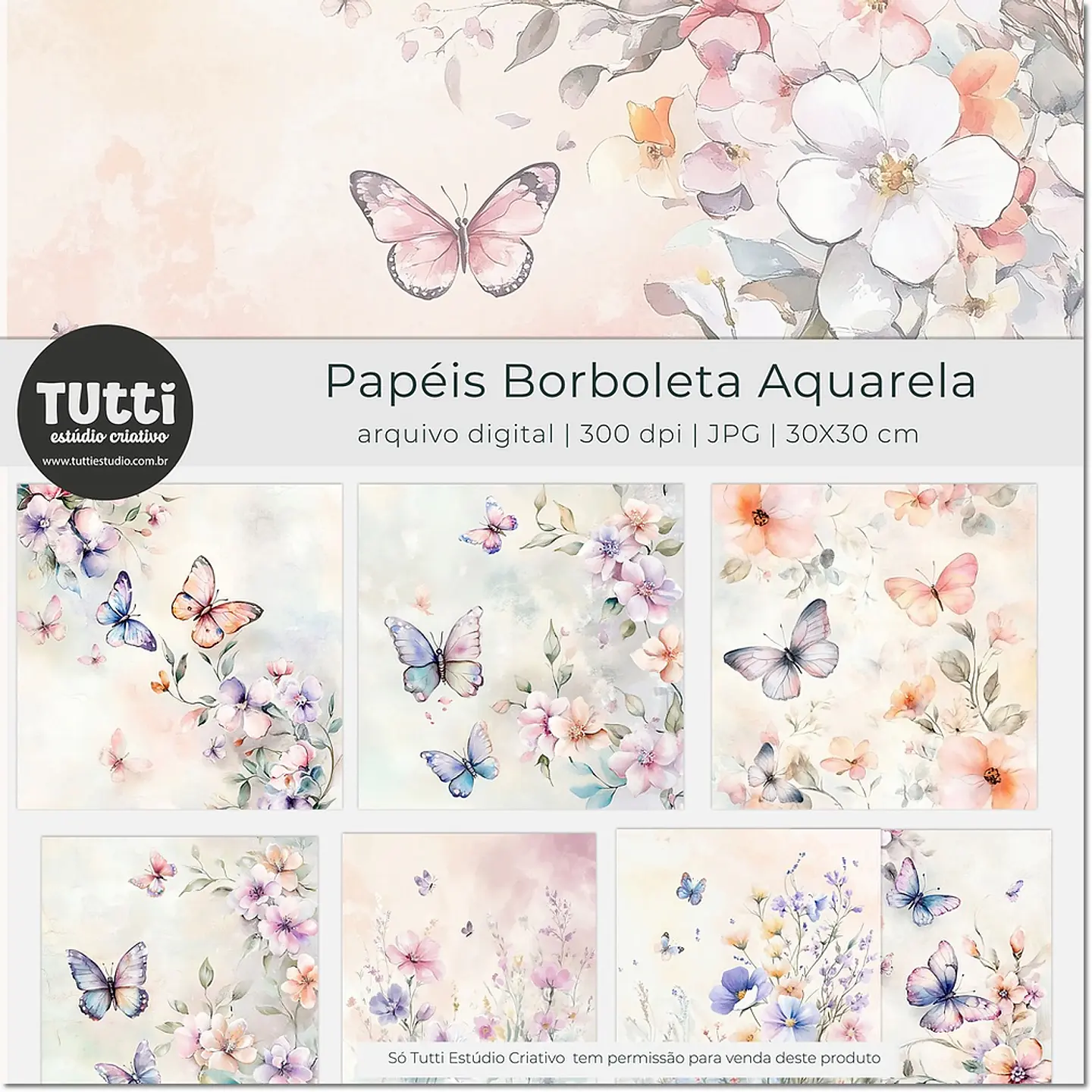 Kit Digital Papéis Borboleta 29 1