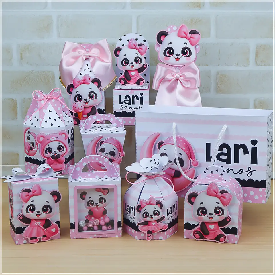 Arquivo de Corte Kit Festa Panda Rosa 1 1