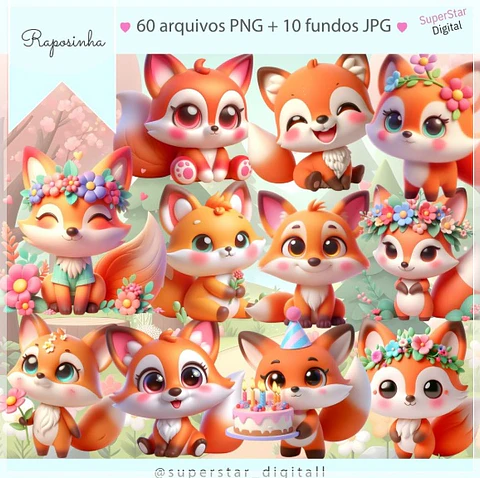 Kit Digital Raposinha 58