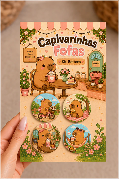 Arquivo de Corte Bottons Capivara 81