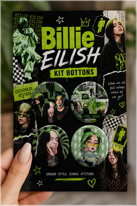 Arquivo de Corte Bottons Billie Eilish 68