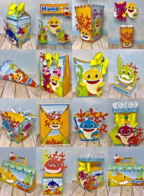 Arquivo de Corte Kit Festa Baby Shark 16