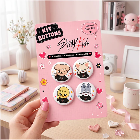 Arquivo de Corte Bottons Stray Kids Cute 35