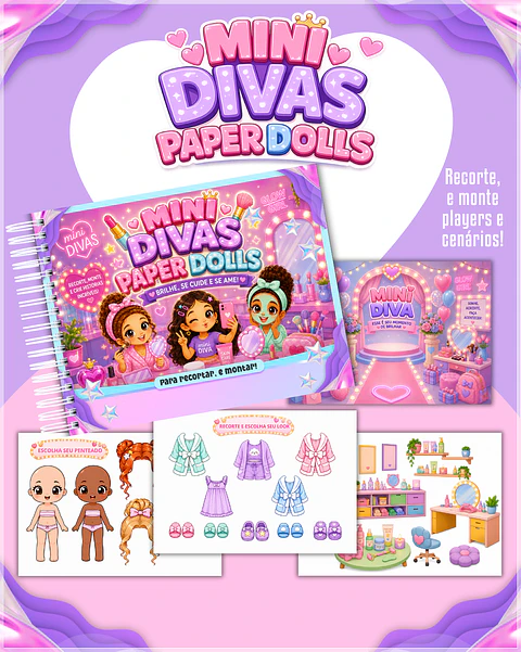 Encadernação - Paper Dolls Mini Divas