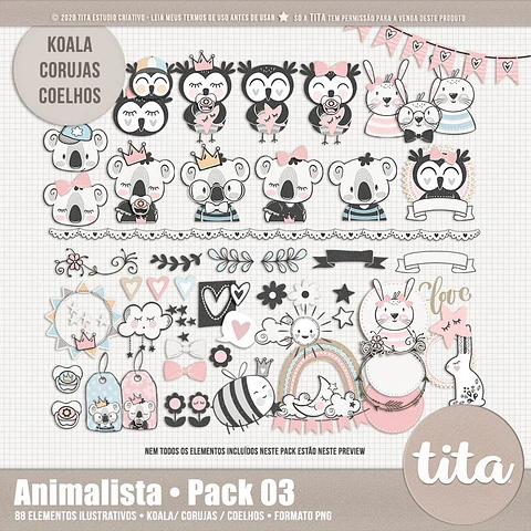 Kit Digital Animalista Kit Animal 15