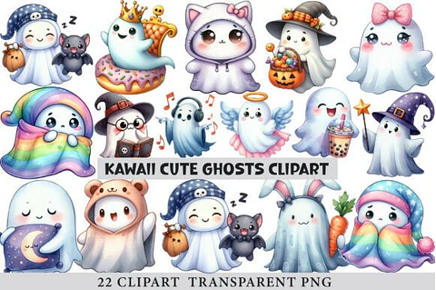 Kit Digital Fantasminhas Cute 2