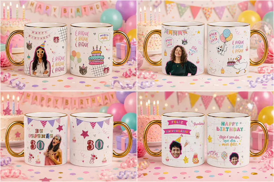 Sublimação - Coleção Caneca Aniversário 1