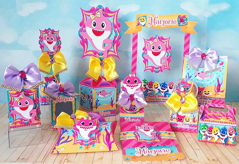 Arquivo de Corte Kit Festa Baby Shark 22