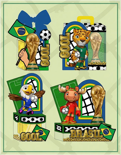 Arquivo de Corte Kit Festa Futebol Copa 3