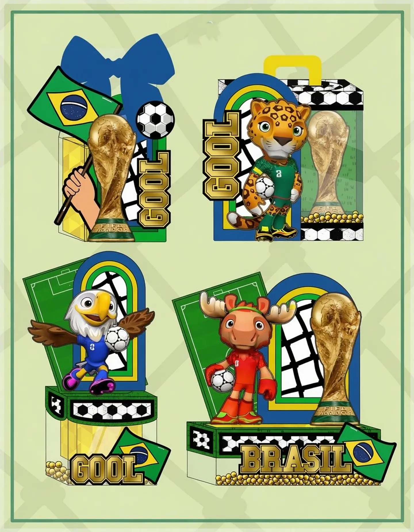 Arquivo de Corte Kit Festa Futebol Copa 3 1