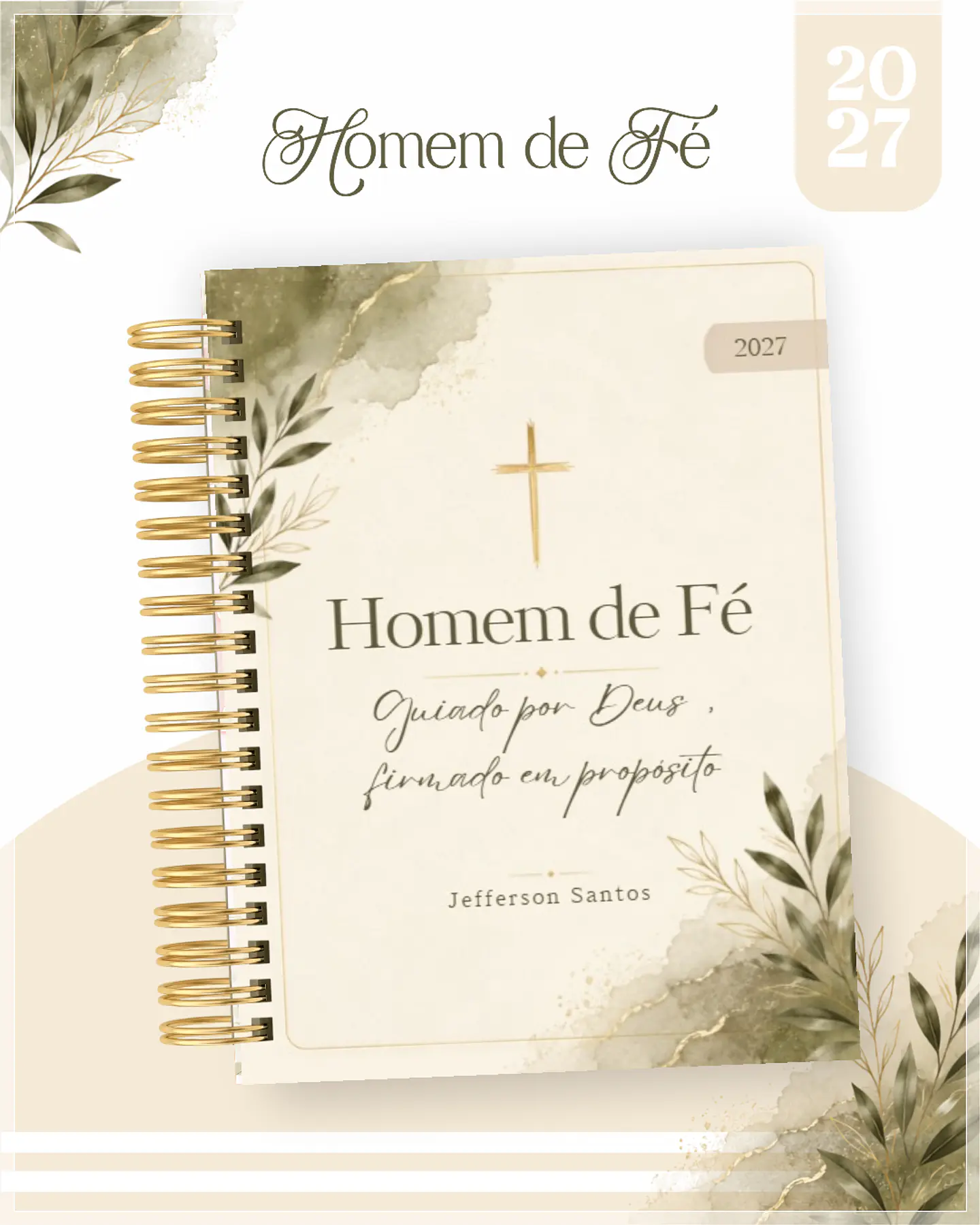 Encadernação - Agenda , Bloquinho , Calendário e Planner Homem de Fé 1