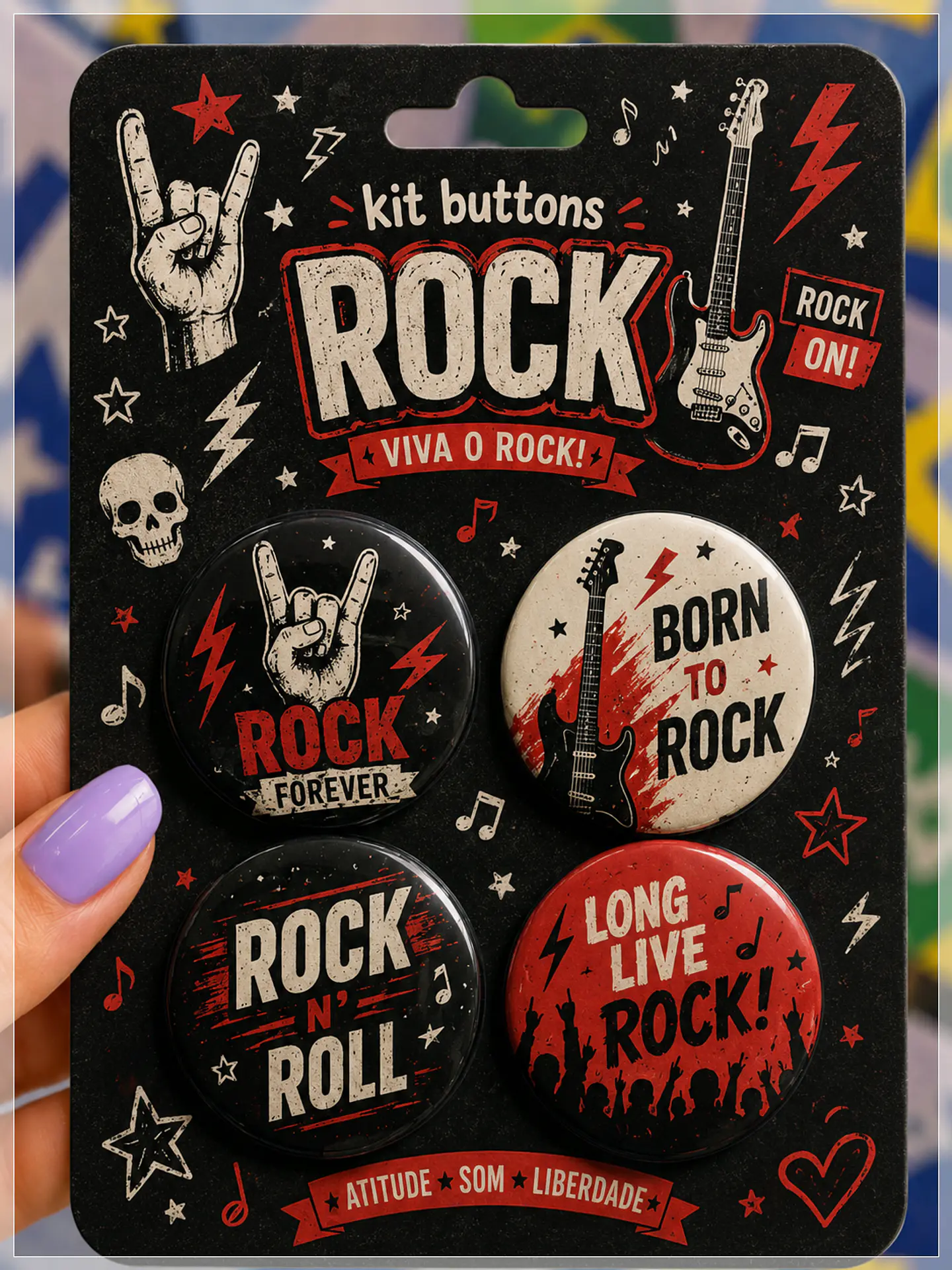 Arquivo de Corte Buttons Rock 1