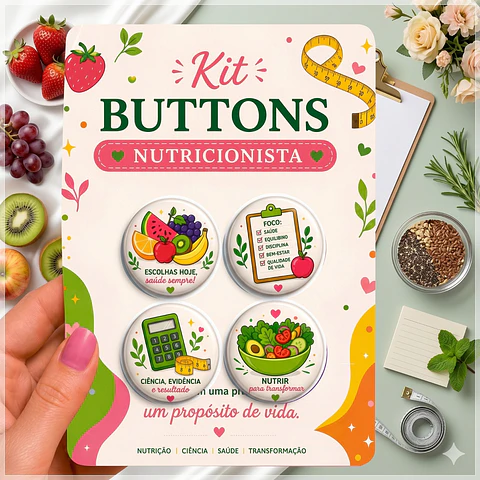 Arquivo de Corte Buttons Nutricionista Color
