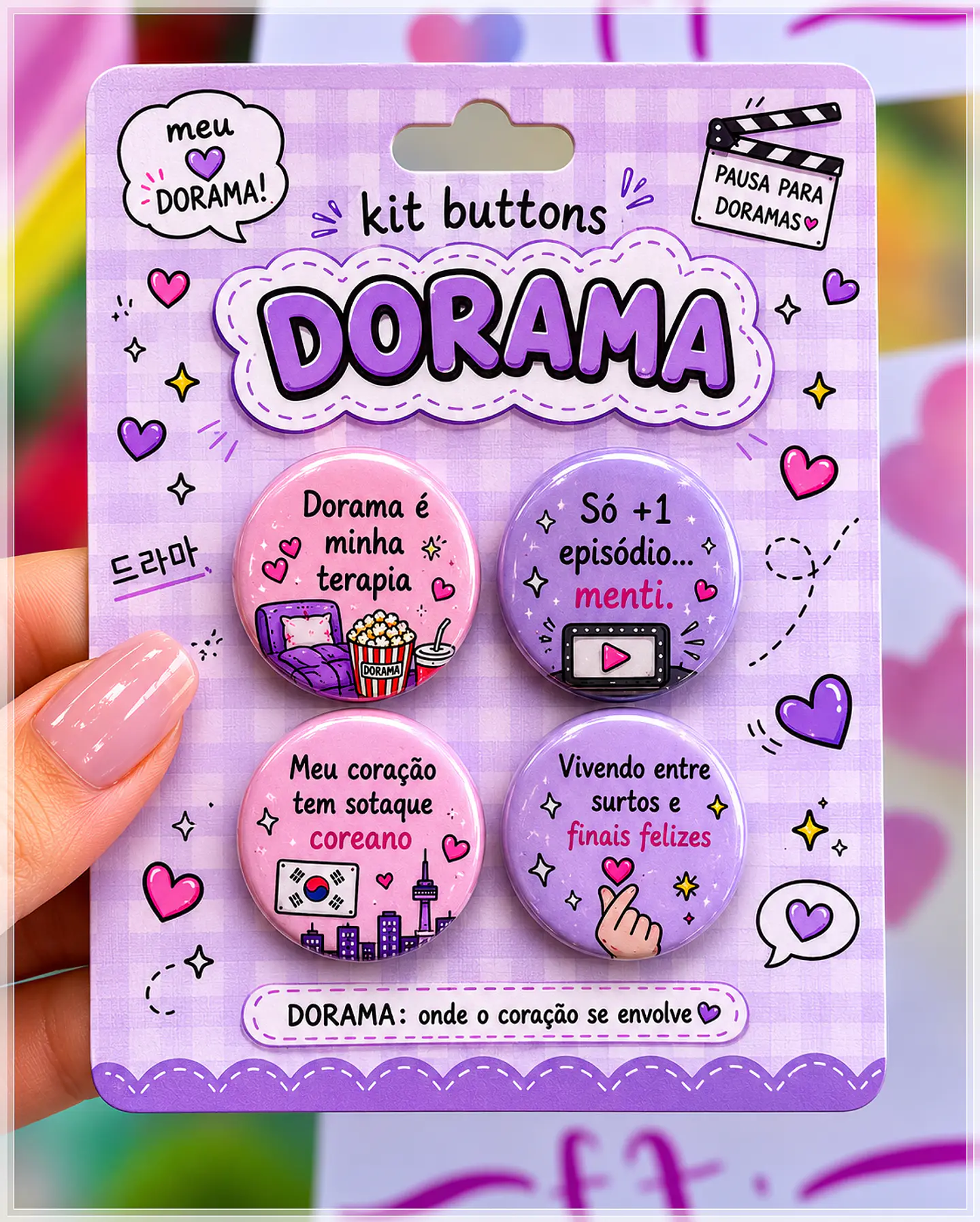 Arquivo de Corte Buttons Doramas 1