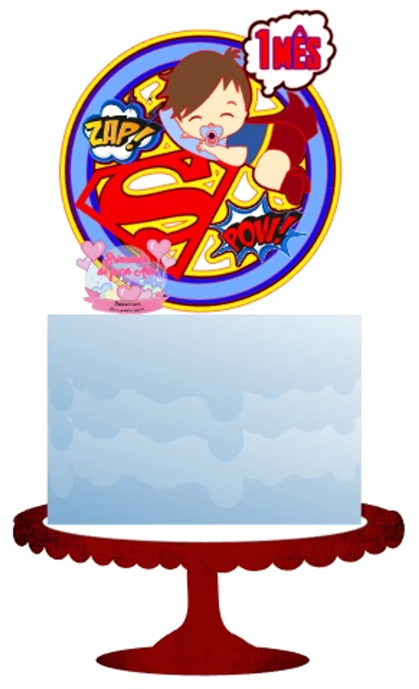 Arquivo de Corte Topo de Bolo Super Man Super Homem 12 1