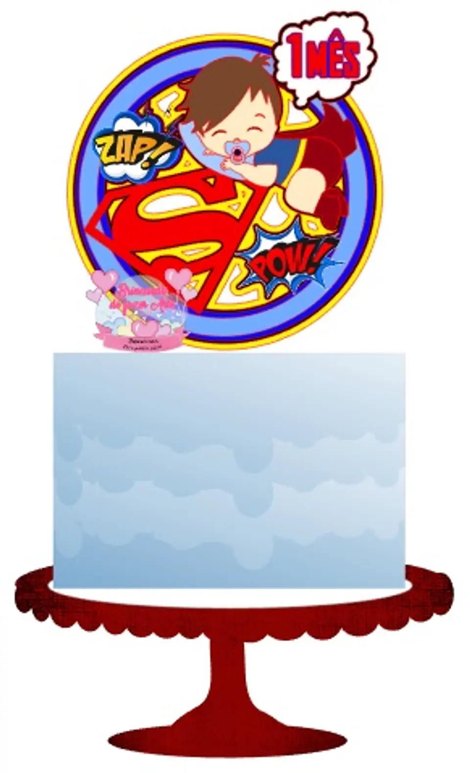Arquivo de Corte Topo de Bolo Super Man Super Homem 12 1