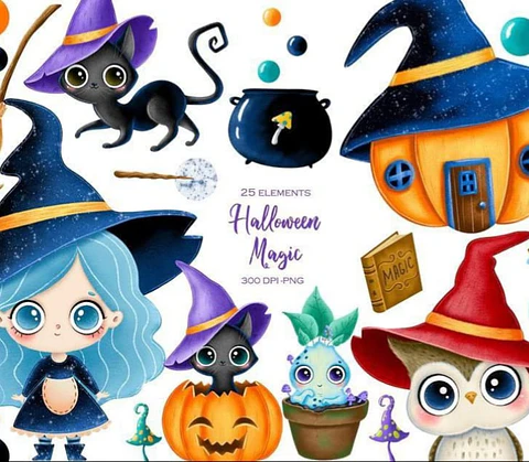 Kit Digital Cópia de Dg Halloween Magic 3