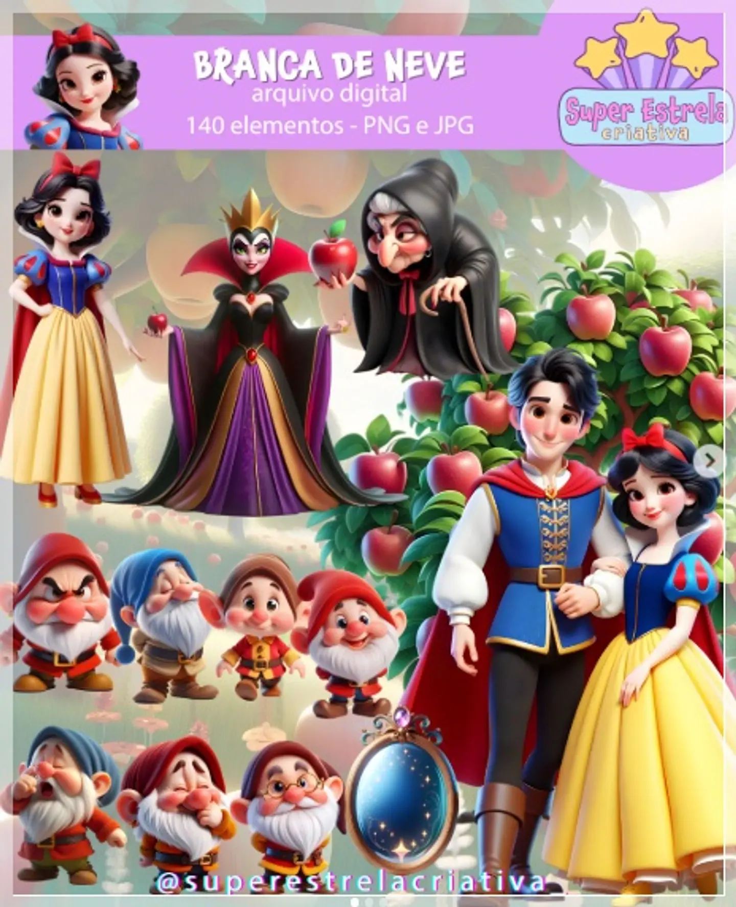 Kit Digital Branca de Neve 14 1