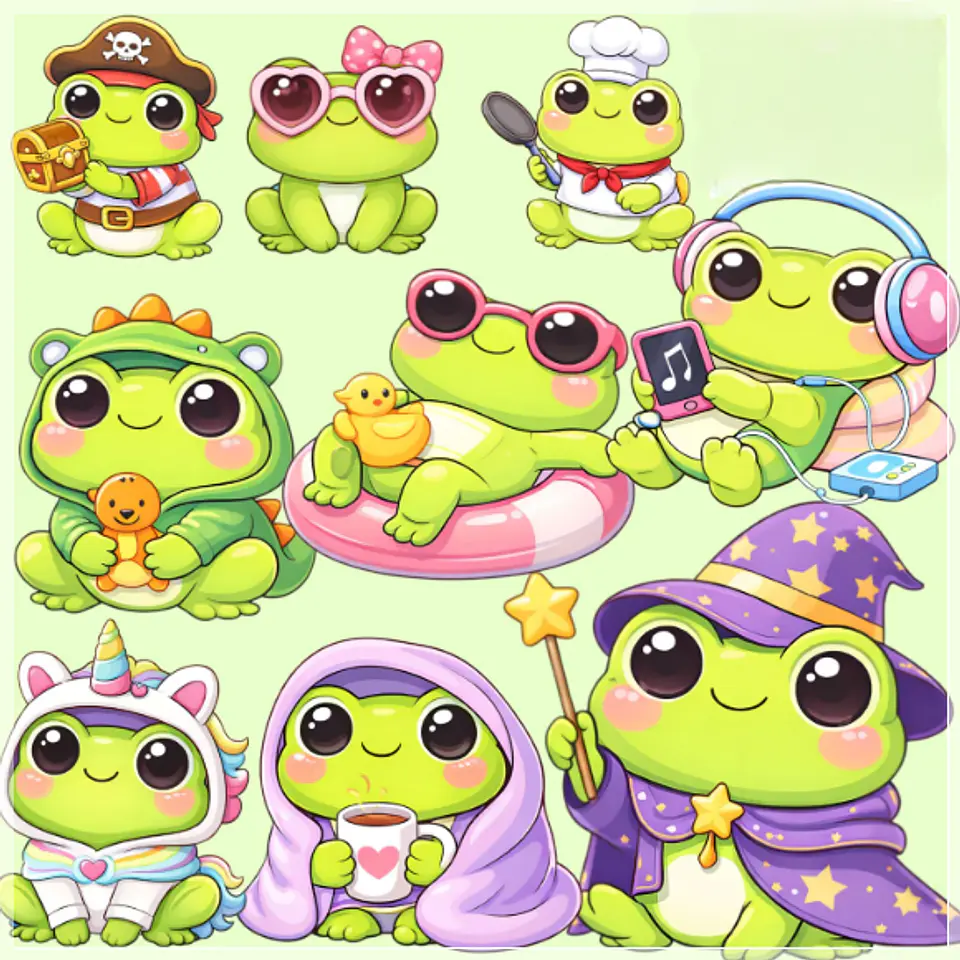 Kit Digital Sapinho Sapo Kawaii 4 1