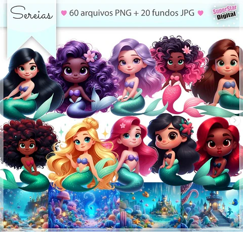 Kit Digital Sereias 62