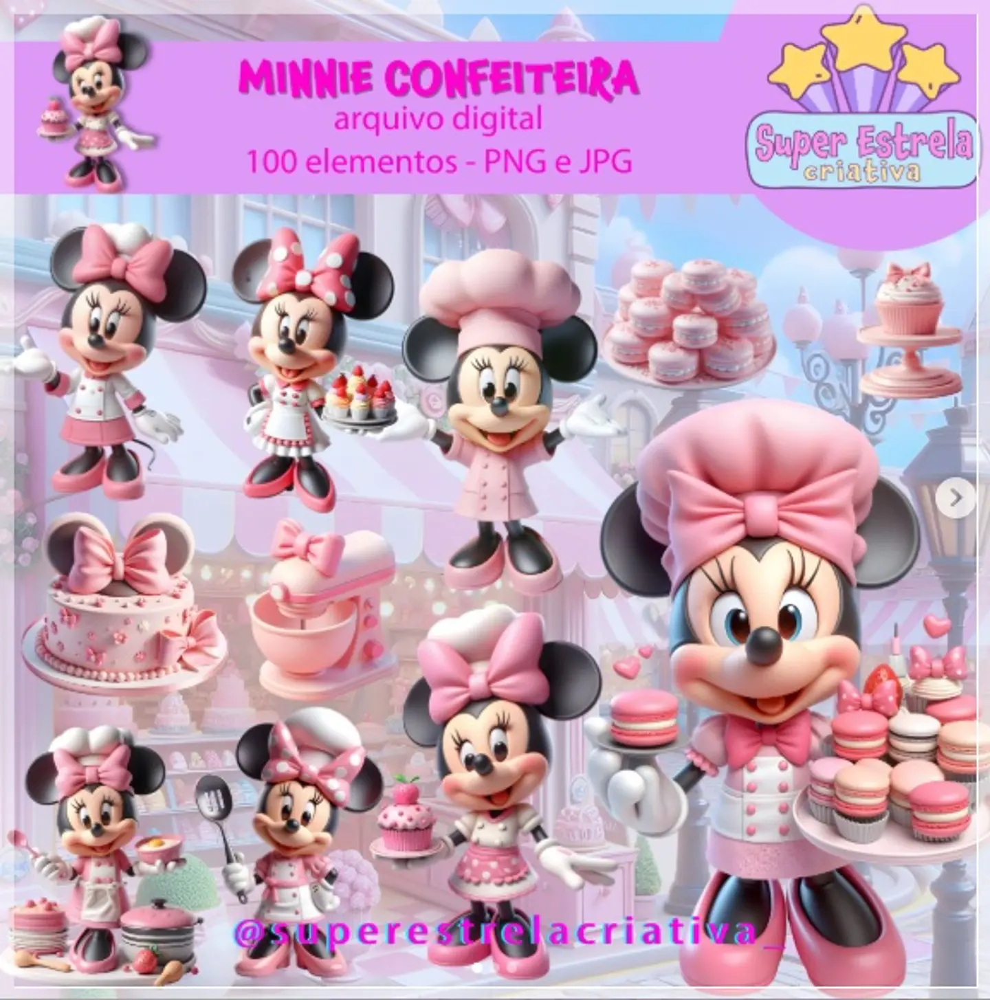 Kit Digital Minnie Confeitaria 43 1