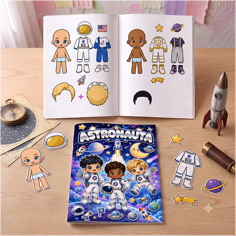 Encadernação - Livro Interativo Astronauta