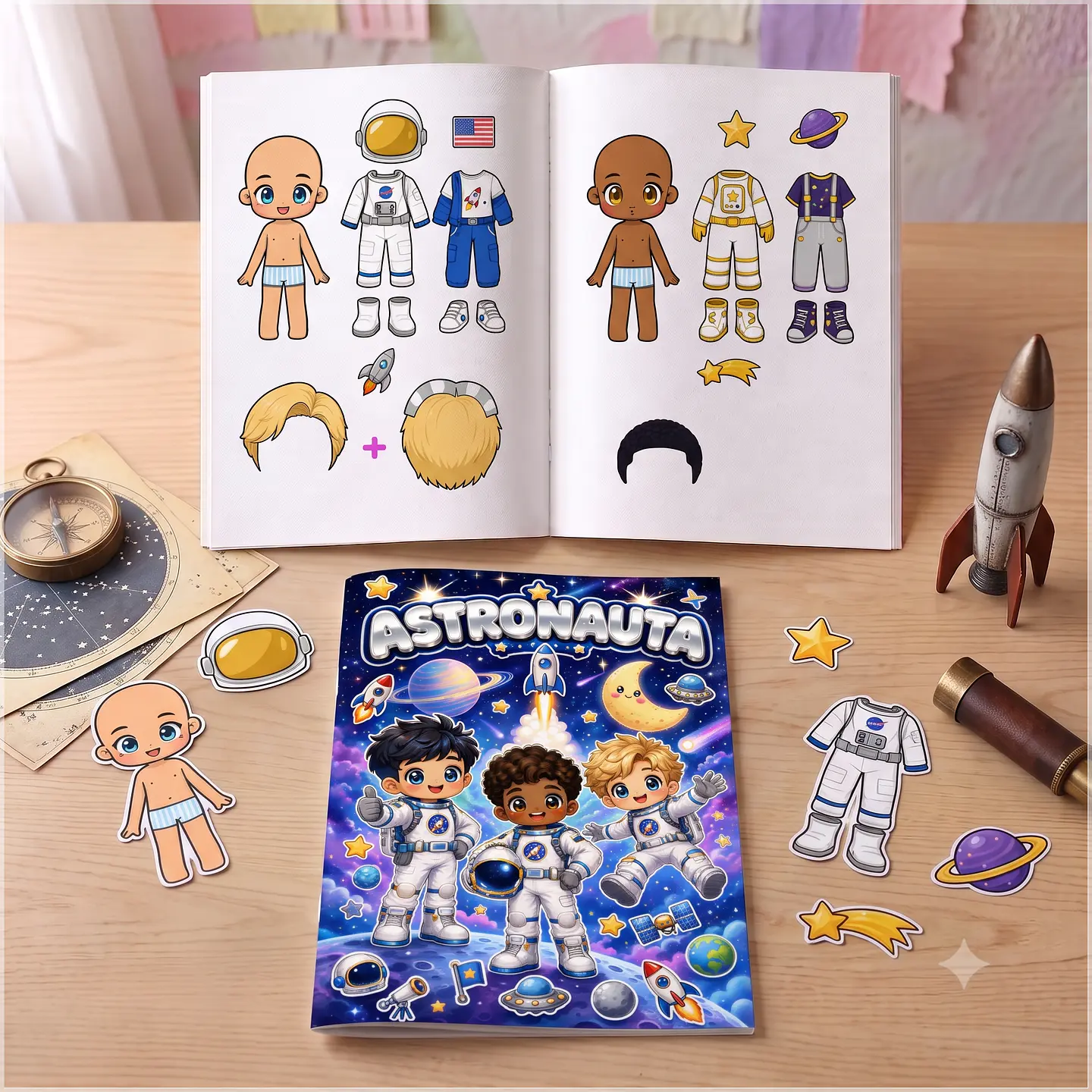 Encadernação - Livro Interativo Astronauta 1