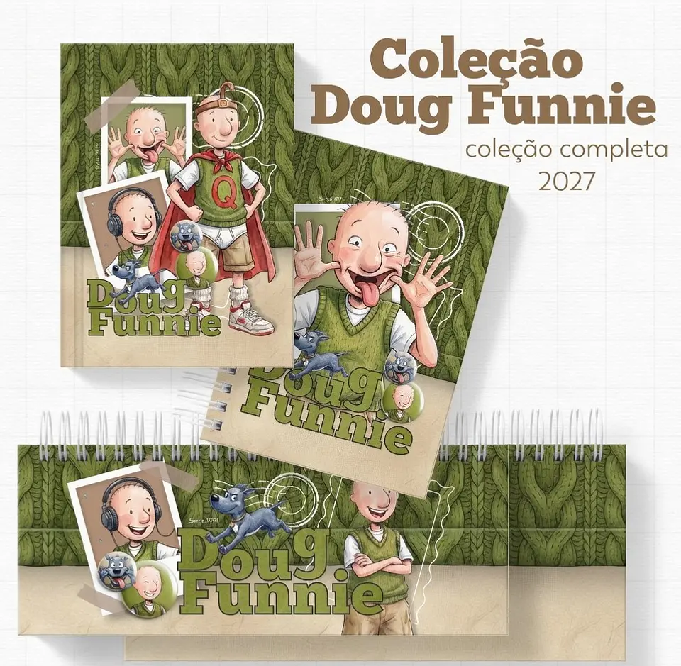 Encadernação - Coleção Doug Funnie Adesivos , Agendas , Blocos , Cadernos e Calendários 1